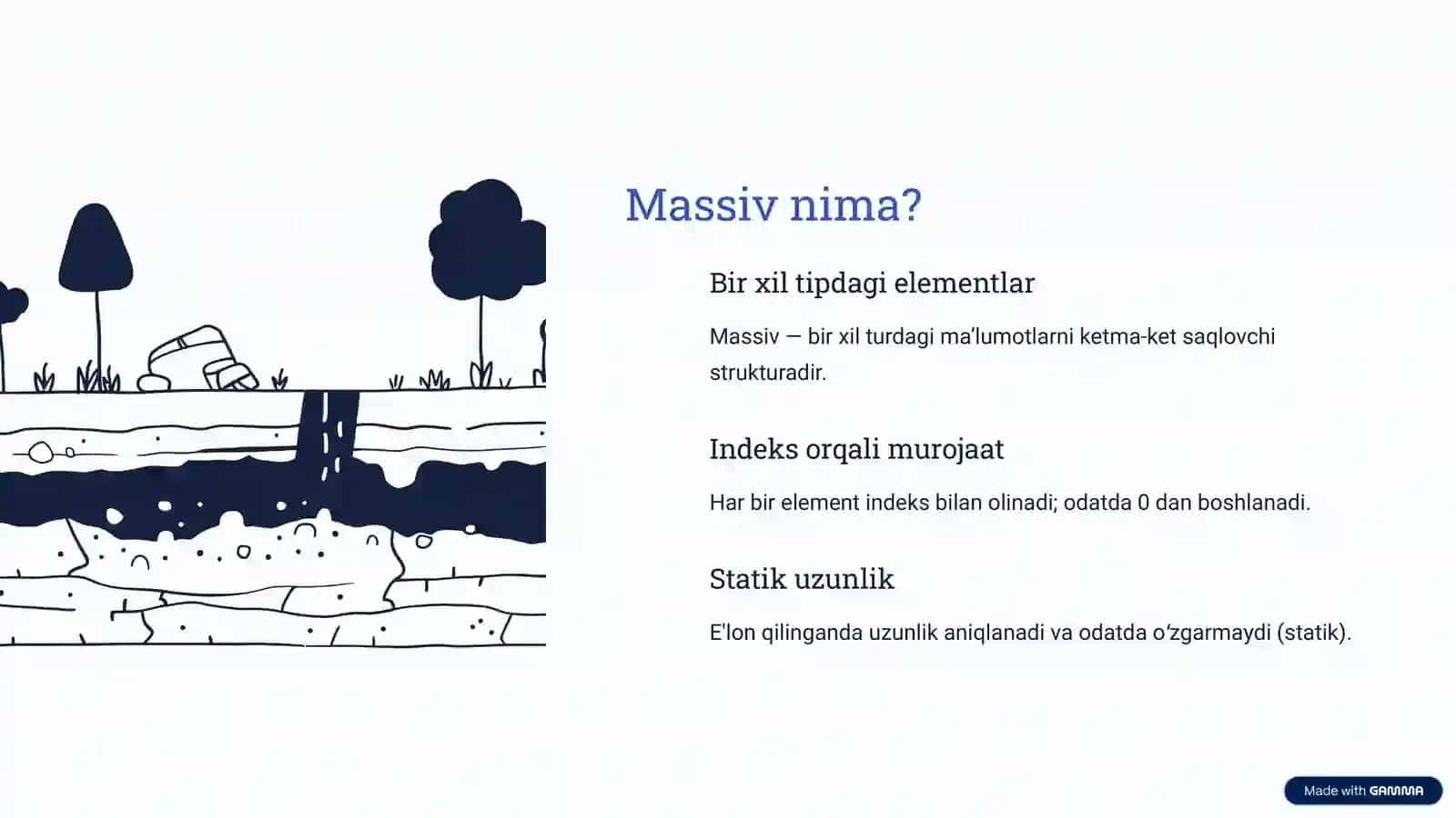 Massivlar va ularni yaratish: Maqsad va dasturiy taʼminotdagi qoʻllanilishi 3