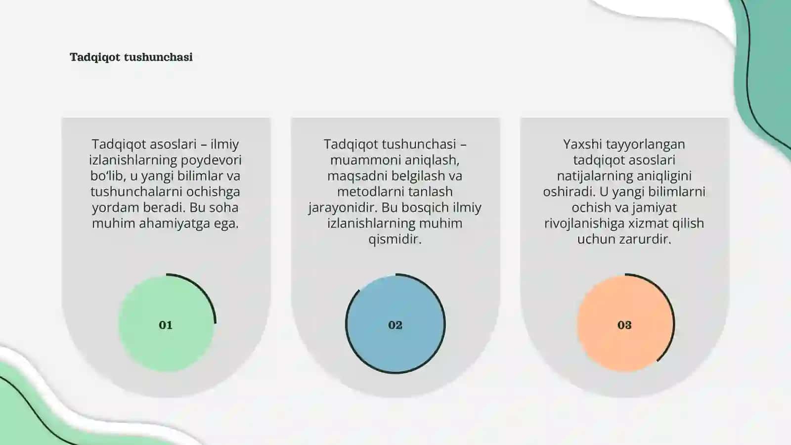 Tadqiqot asoslari 3