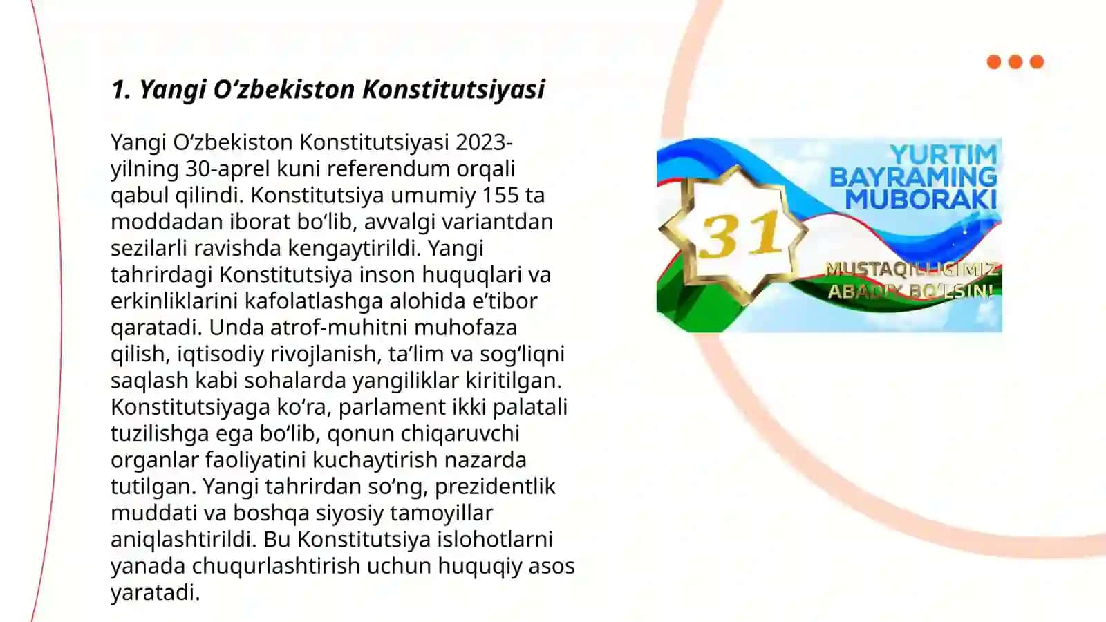 Yangi Oʻzbekiston Konstitutsiyasi 3