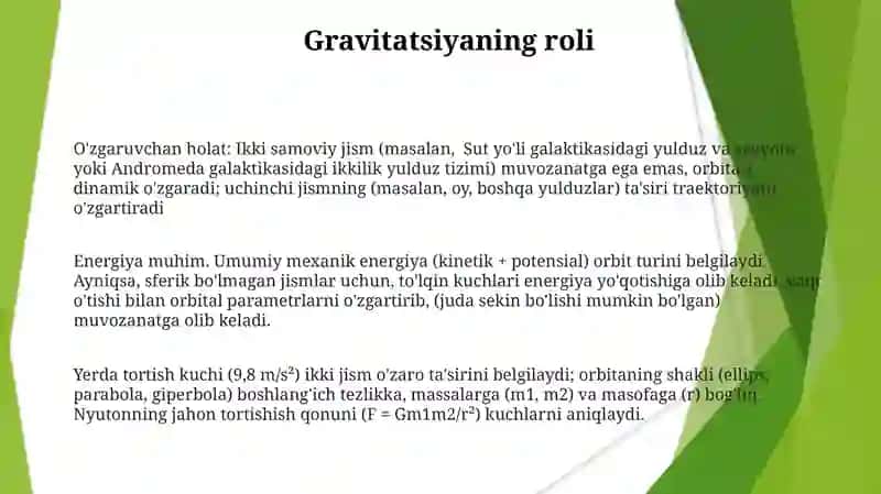 Chegaralanmagan ikki jism masalasi 3