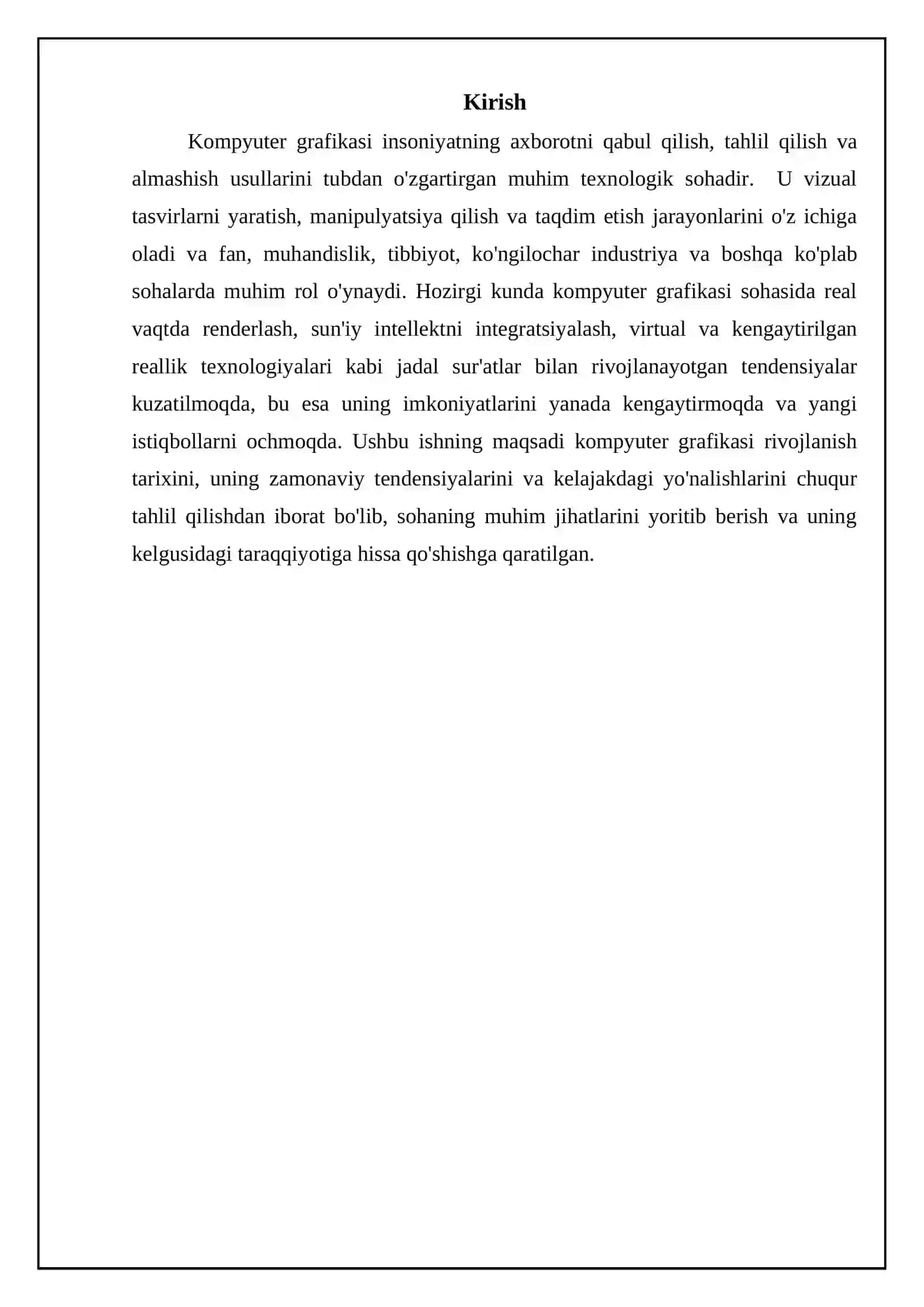 Kompyuter grafikasining rivojlanish tarixi va asosiy bosqichlari 3