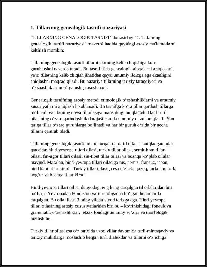 Tillarning Genalogik Tasnifi 3