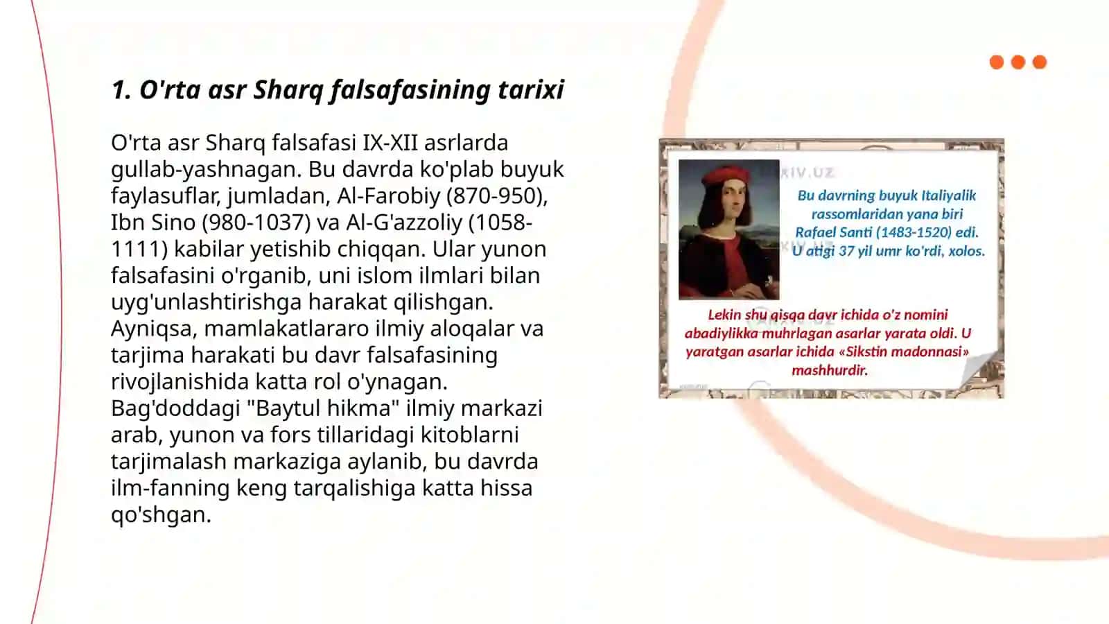 O'rta asr Sharq falsafasi va uyg'onish davri xususiyatlari 3