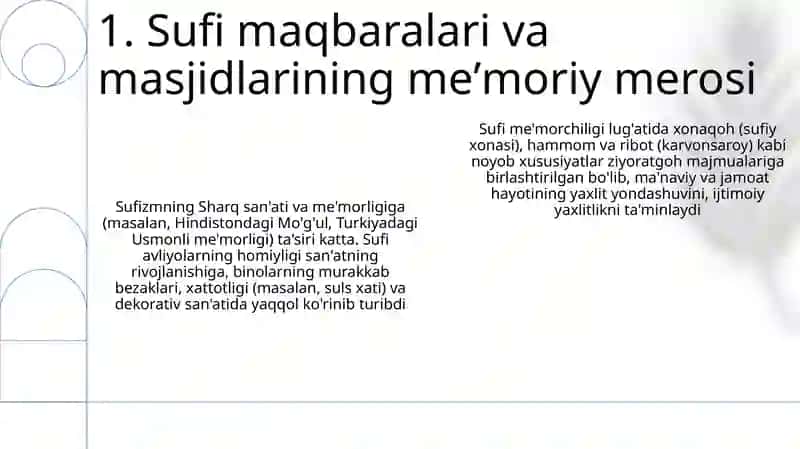 Tasavvuf taʼlimotining Sharq madaniyatiga taʼsiri 3