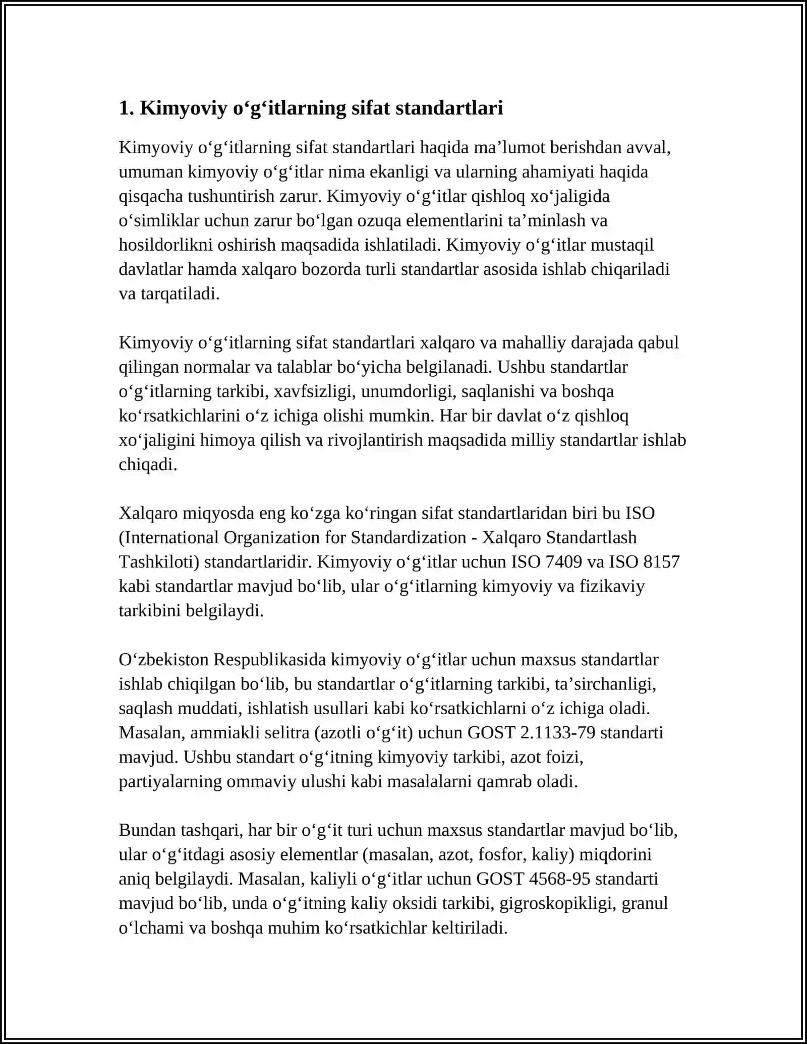 KIMYOVIY IPLARNING SIFATINI BELGILOVCHI STANDARTLAR 3