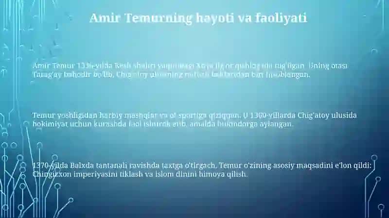Amir Temur va Temuriylar davri 3