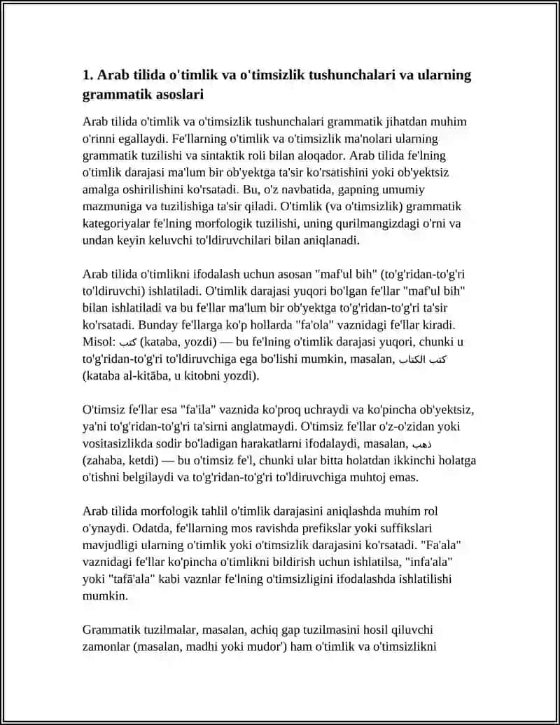 ARAB TILIDA FE'LLARDAGI O'TIMLIK VA O'TIMSIZLIK MA'NOLARINING IFODALANISHI 3