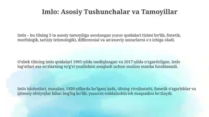 Orfografiya, uning asosiy tamoyillari 3