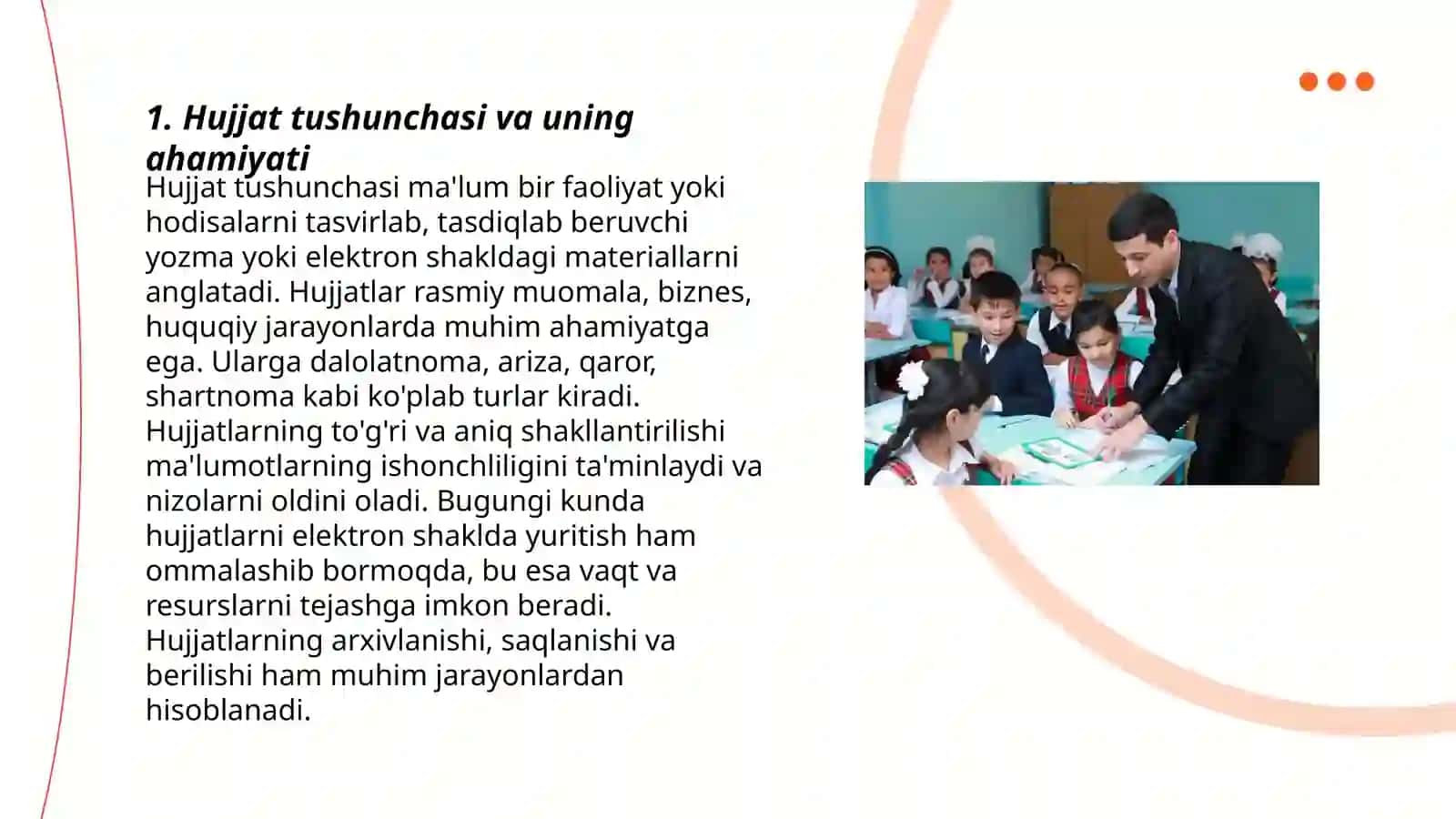 Hujjat turlari va ish yuritish asoslari 3