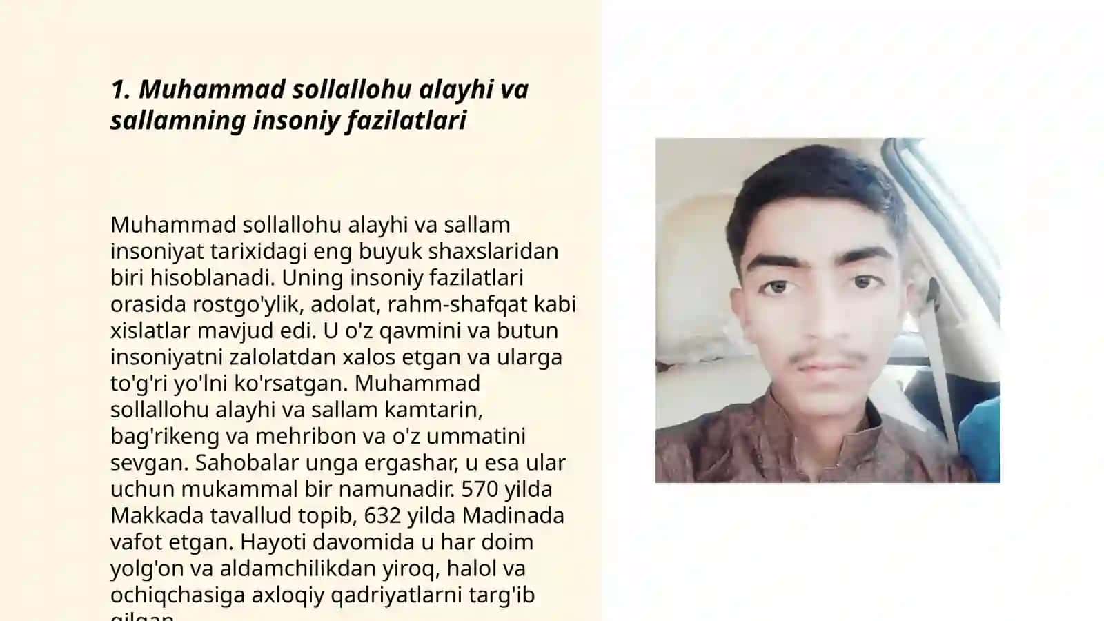 Muhammad Mustafo sollallohu alayhi va sallam fazilatlari 3