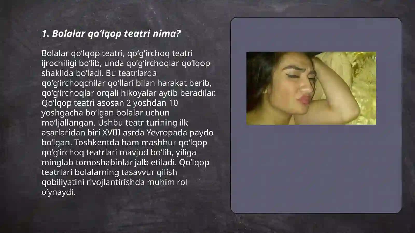 Bolalar qoʻlqop teatri va bolalar barmoq teatri haqida taqdimot tayyorlash 3