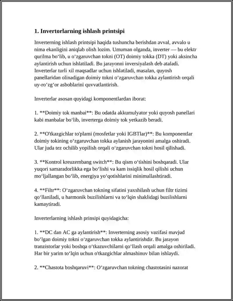 INVERTORLAR VA ULARNING ISHLATILISHI 3