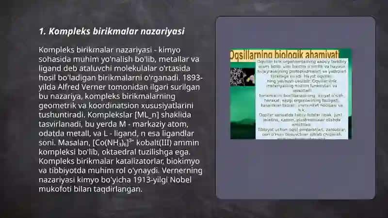 Anionlar analizida kompleks birikmalar va organik reagentlarning ahamiyati 3
