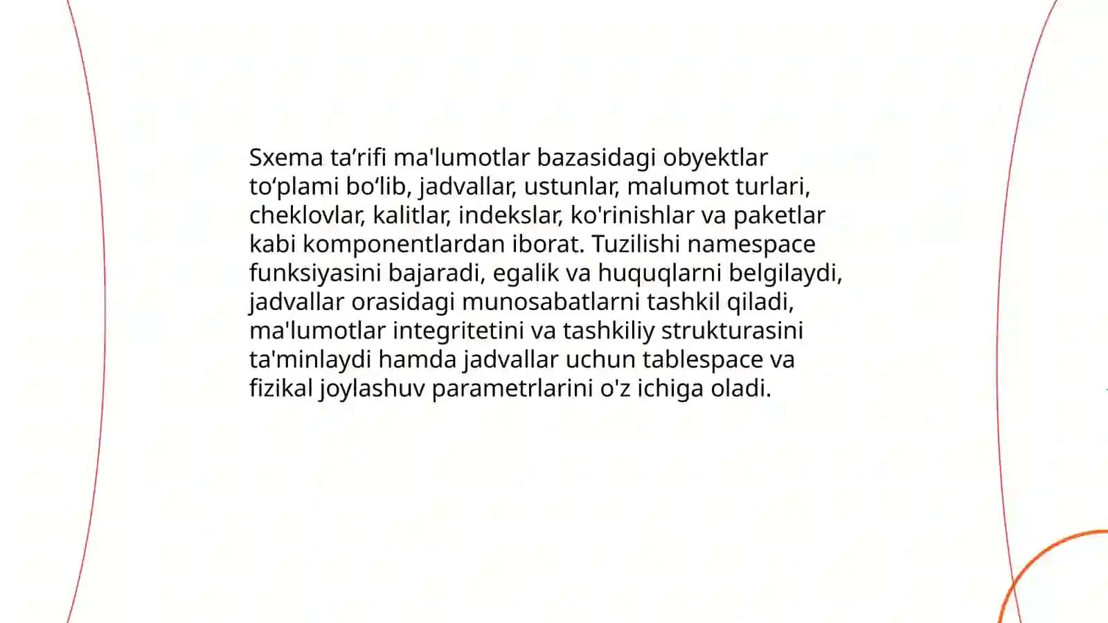 Sxemalar va ma'lumotlar bazasi foydalanuvchilari 3