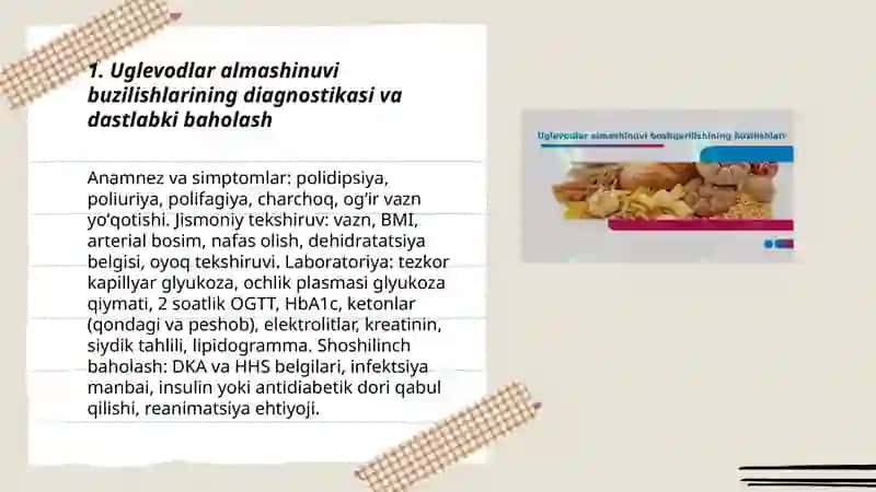Uglevodlar almashinuvi buzilishlarining boshqarilishi 3