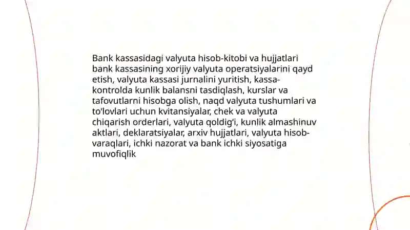 Banklarda kassani valyuta operatsiyalari hisobi 3