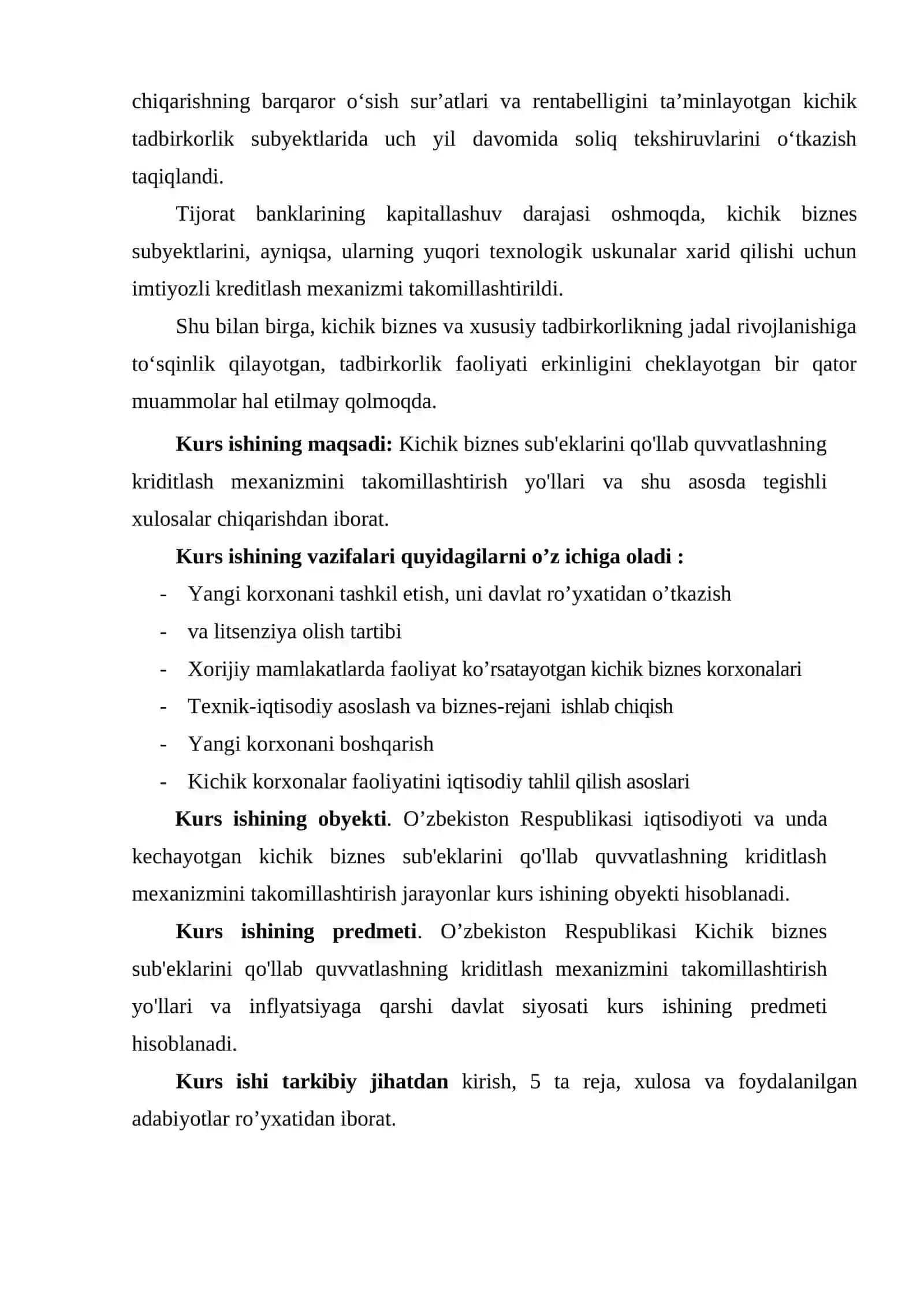 Kichik biznes korxonalari moliyasini tashkil etish va boshqarish muammolari 3