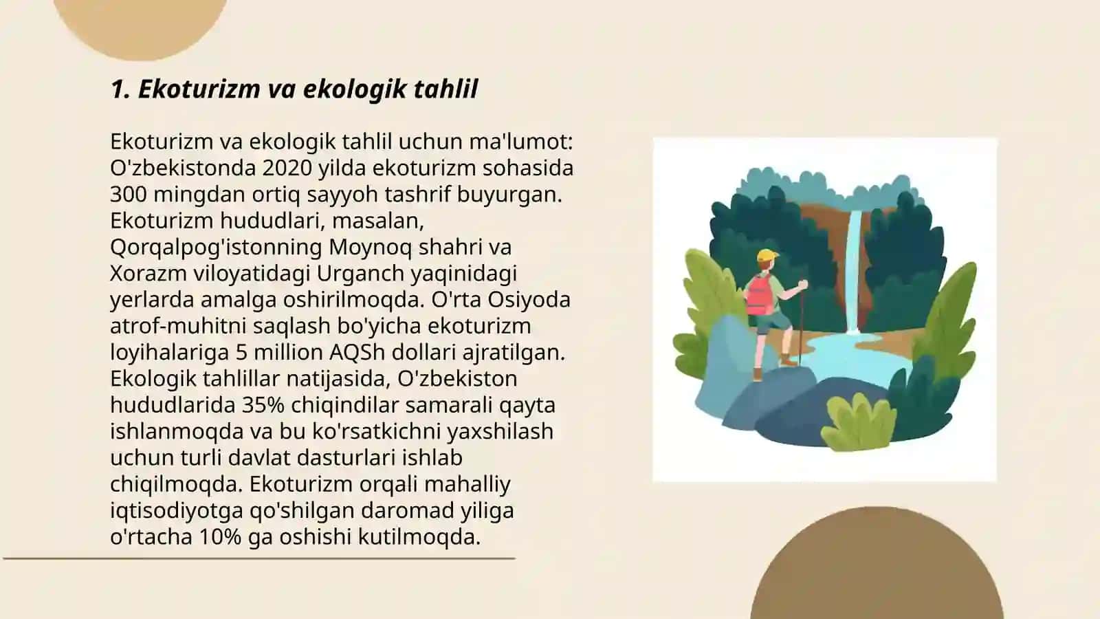 Ekoturizm va barqaror turizm rivoji 3