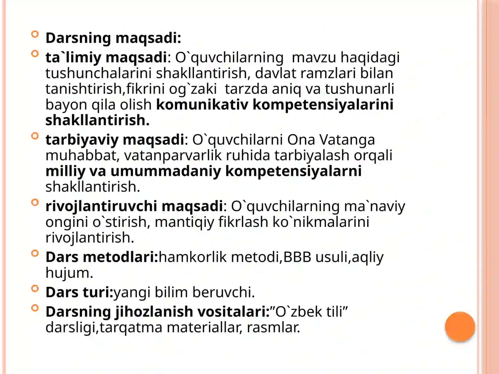 9-sinf O'zbek tili fanidan Zulfiyaxonimni xotirlab mavzuda dars ishlanmasi 3