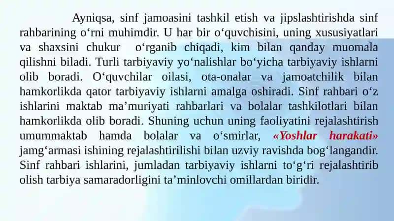 Boshlang‘ich ta’limda sinfdan va maktabdan tashqari tarbiyaviy ishlarning maqsadi va vazifalari 3