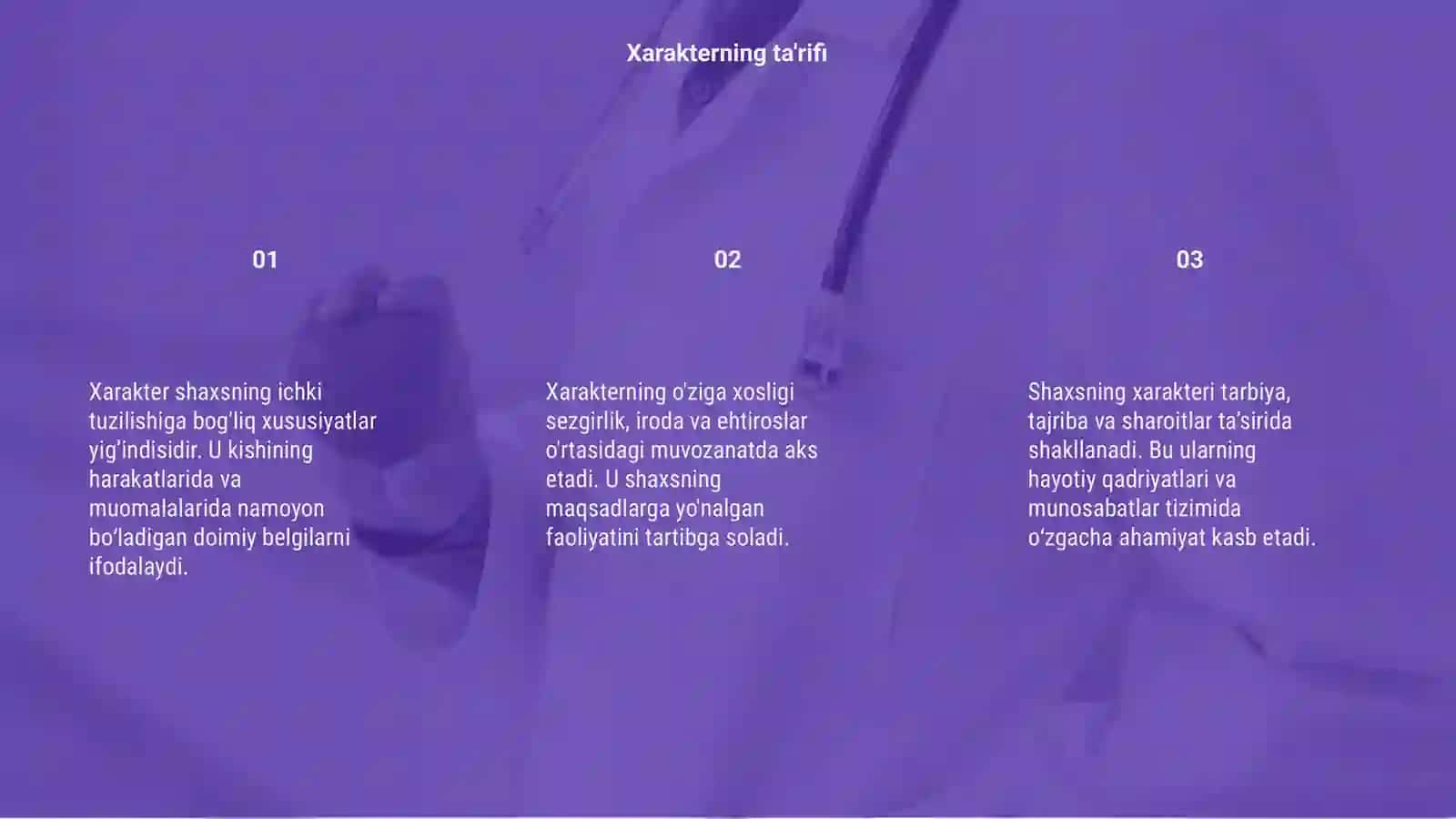 Xarakterning oʻziga xos xususiyatlari 3