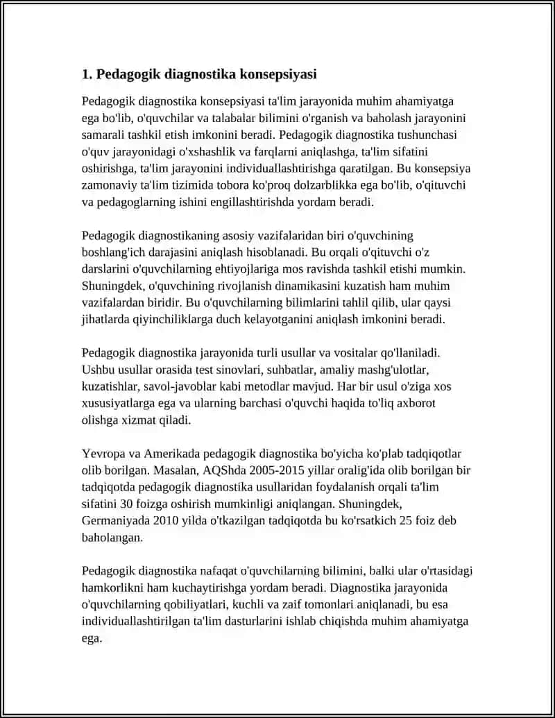 PEDAGOGIK DIAGNOSLIKA VA DIAGNOSLASH 3