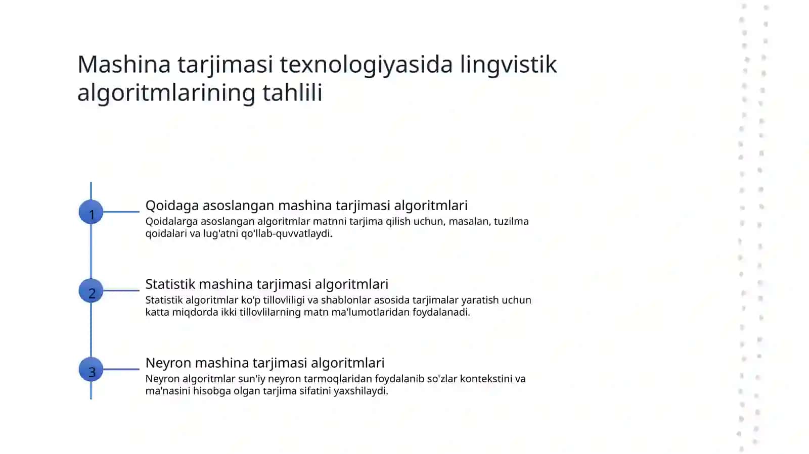 Qoidaga asoslangan mashina tarjimasi texnologiyasining lingvistik algoritmini yaratish 3