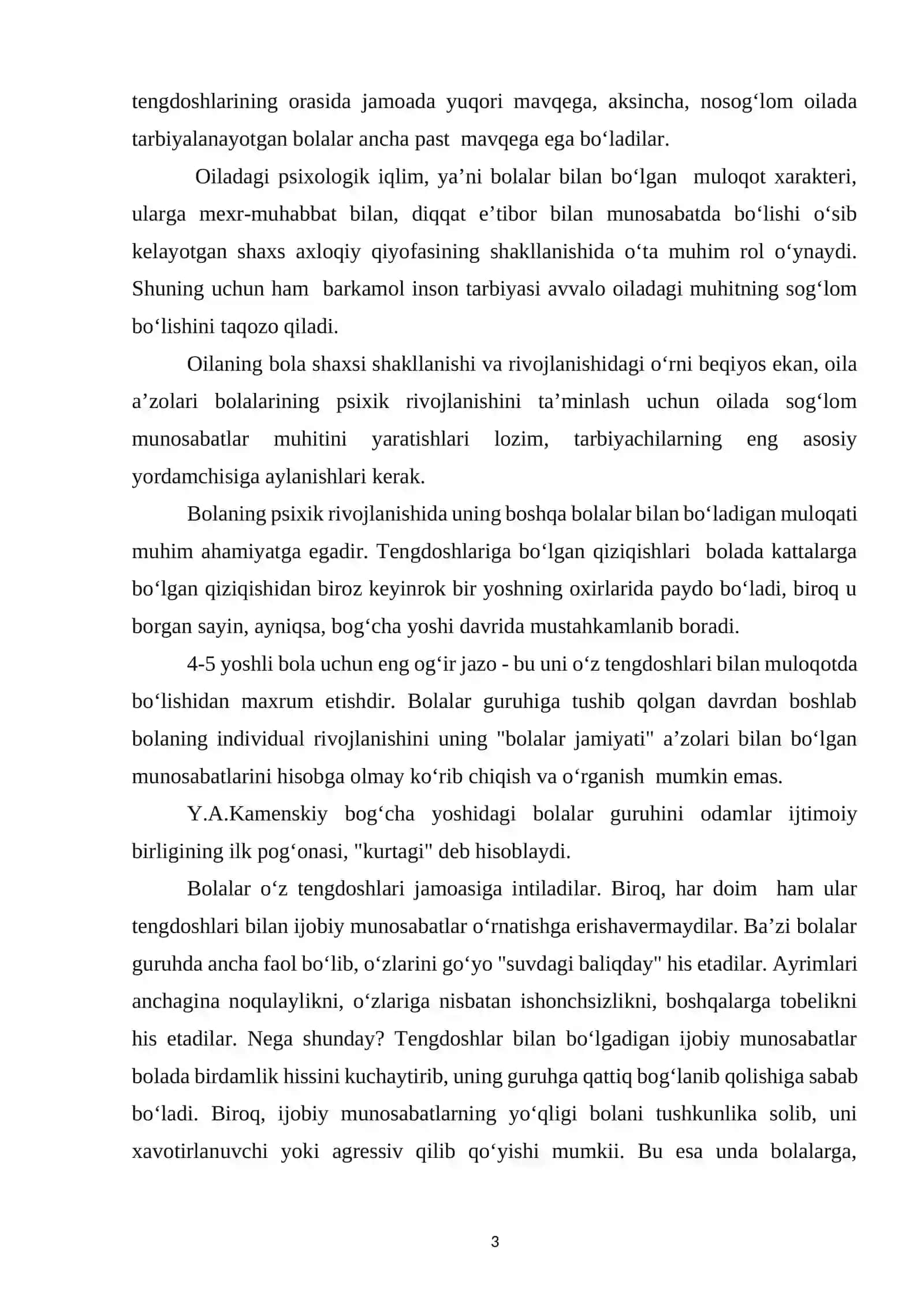 Bolalarning predmetlar shakli va geometrik shakllarni idrok qilishning o‘ziga xos xususiyatlari kurs ishii 3
