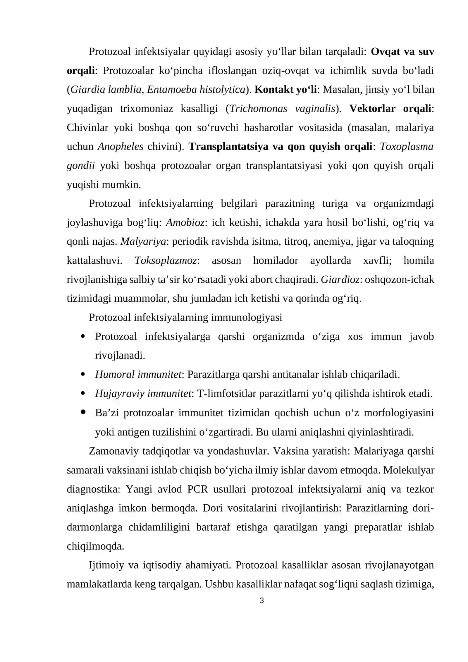 Tibbiy protozoologiya va gelmintologiya 3