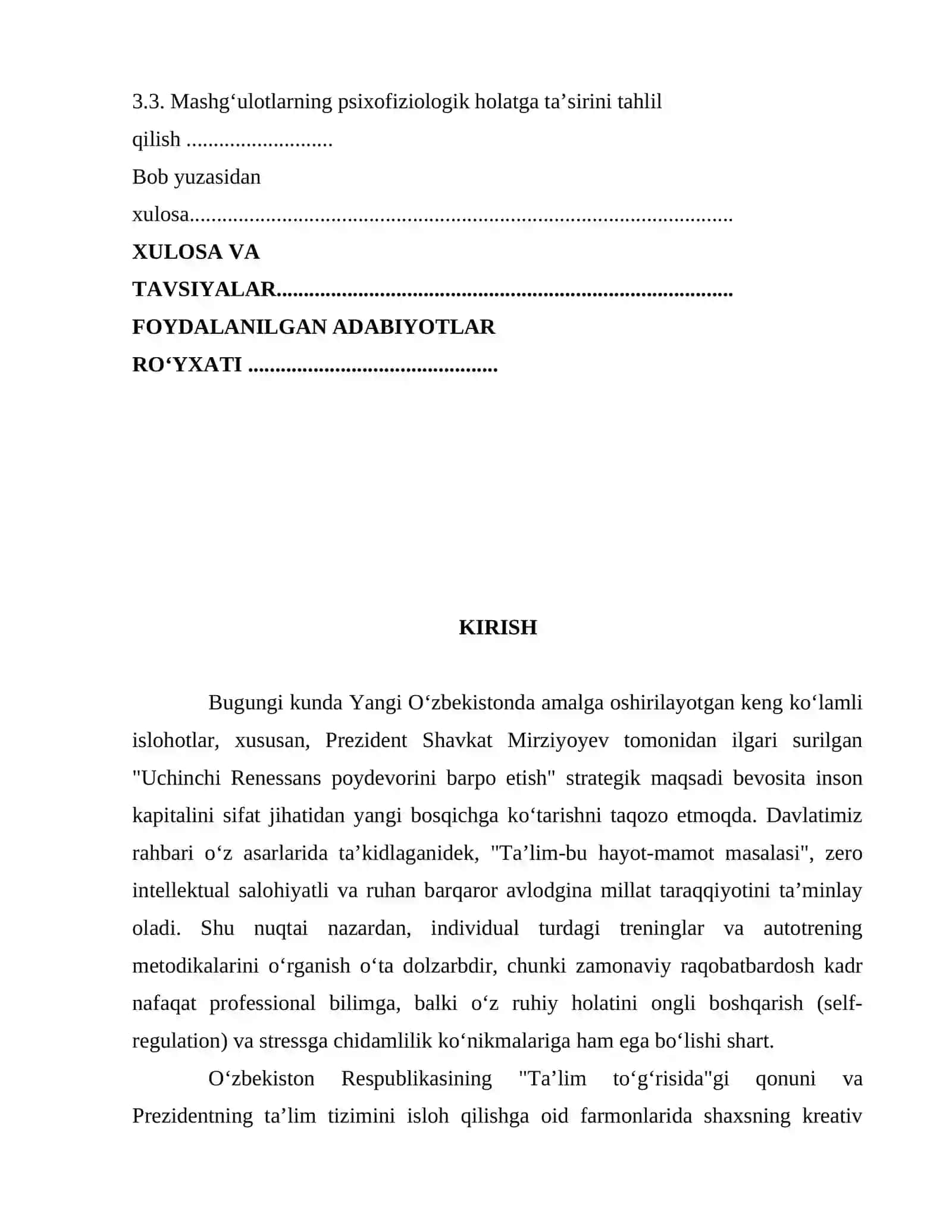 INDIVIDUAL TURDAGI TRENINGLAR VA AUTOTRENINGLAR 3
