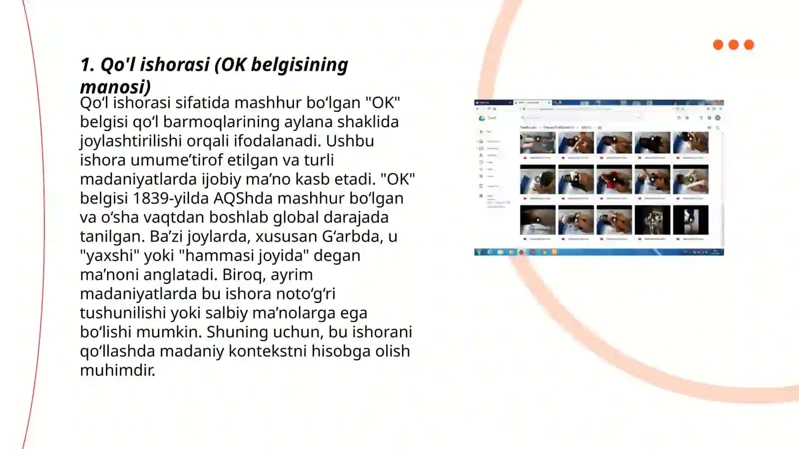 Bir xil imo ishoralarni turli xil davlatlarda manolari 3