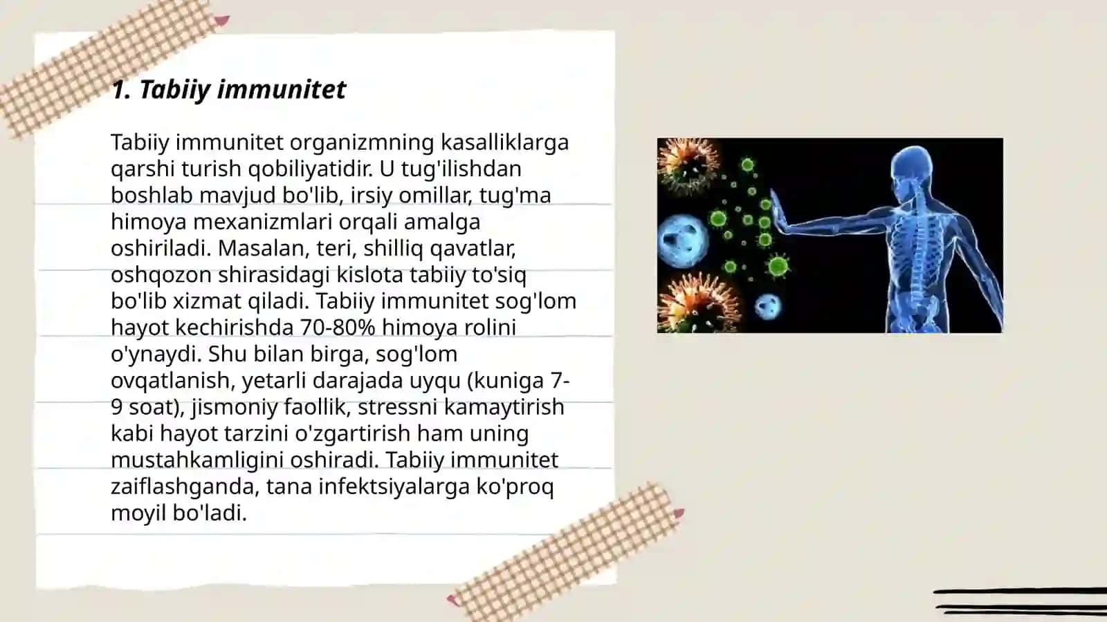 Tabiiy va tug'ma immunitet Klonal - seleksion nazariyaning asosiy qismlari 3