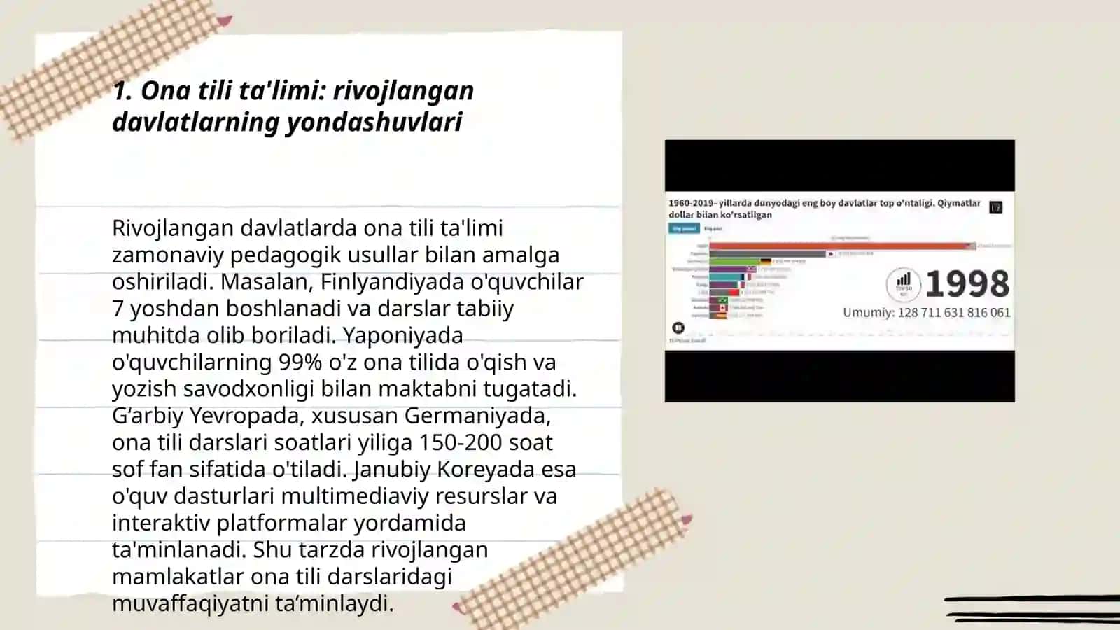 Ona tili ta'limida rivojlangan davlatlar tajribasi va ularning dars jarayonida tatbiģi 3