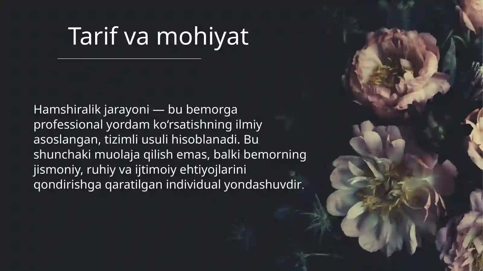 Hamshiralik jarayoni va bemor nitekshirish usullari. antropometriya 3