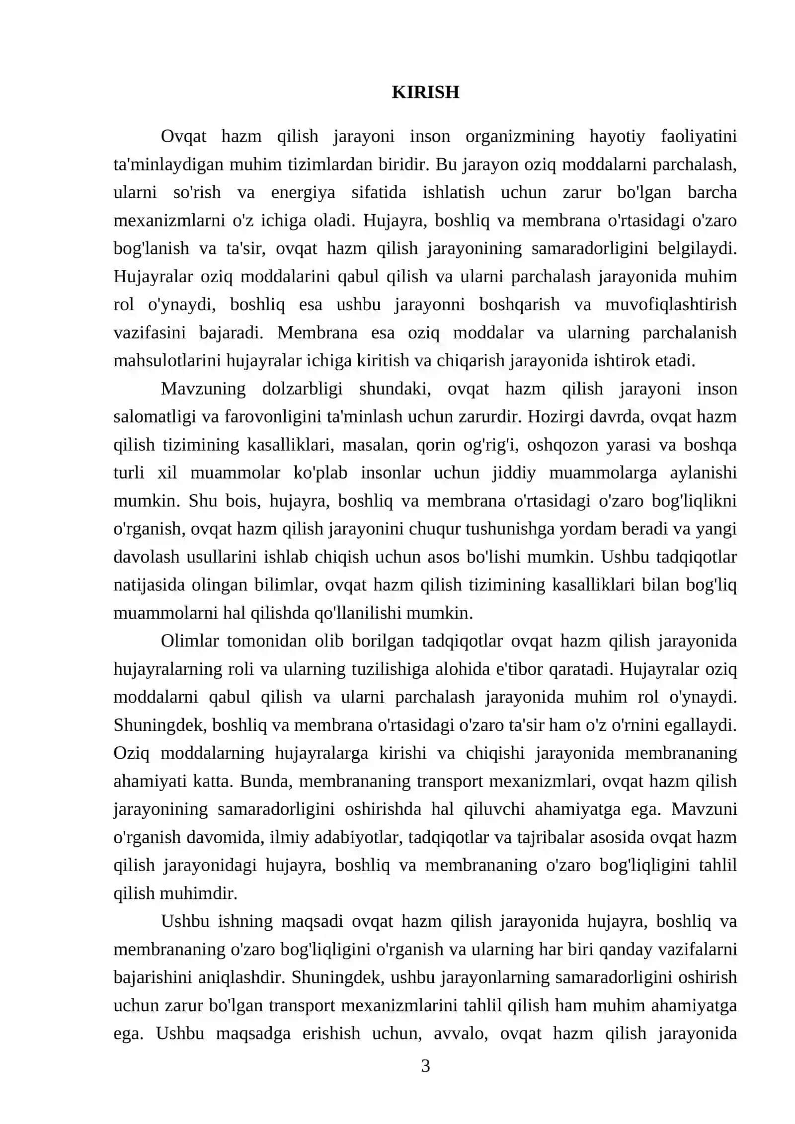 Hujayrada, boshliqda va membranada ovqat hazm bolishining ozaro bogliqligi 3