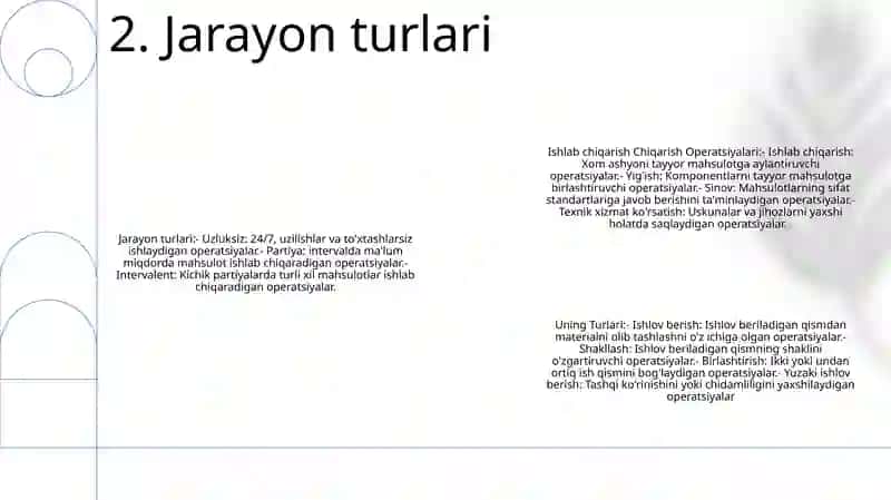 Ishlab Chiqarish Operatsiyalari Va Uning Turlari 3