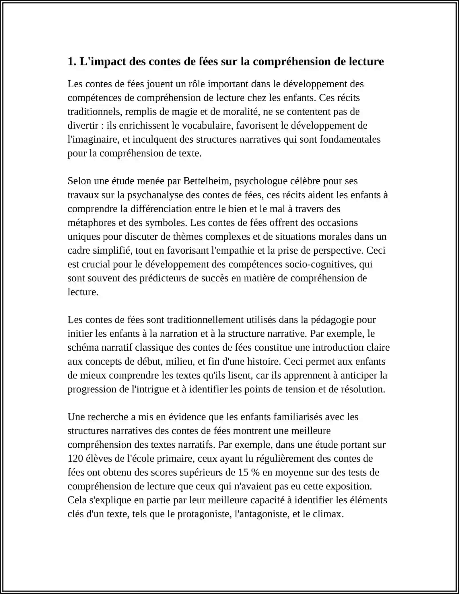 AMÉLIORER LES COMPETENCES EN LECTURE GRÂCE Â DES HISTOIRES COURTES DE FÉES Á LʼÉCOLE SUPÉRIEURE 3