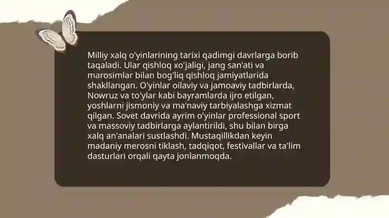 Milliy xalq o'yinlari 3
