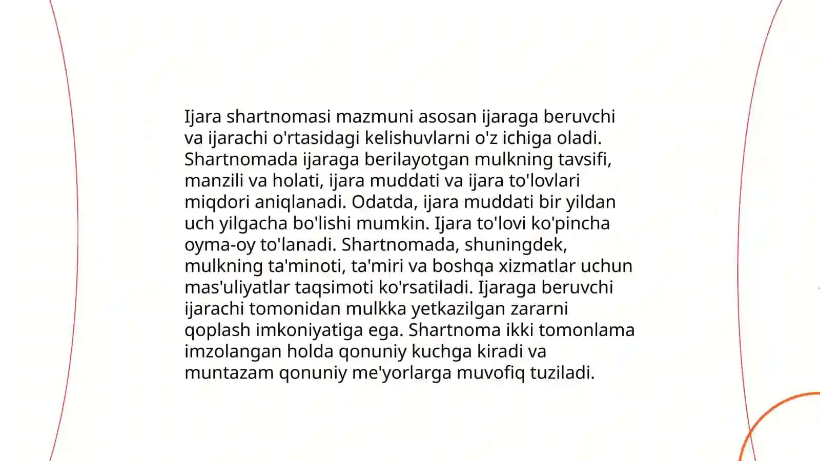 Mulk ijara shartnomasi turlari 3