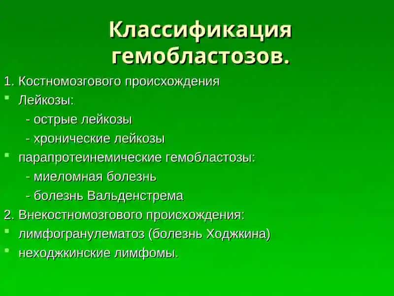 Гемобластозы: Этиология, патогенез, клиника, диагностика, лечение 3