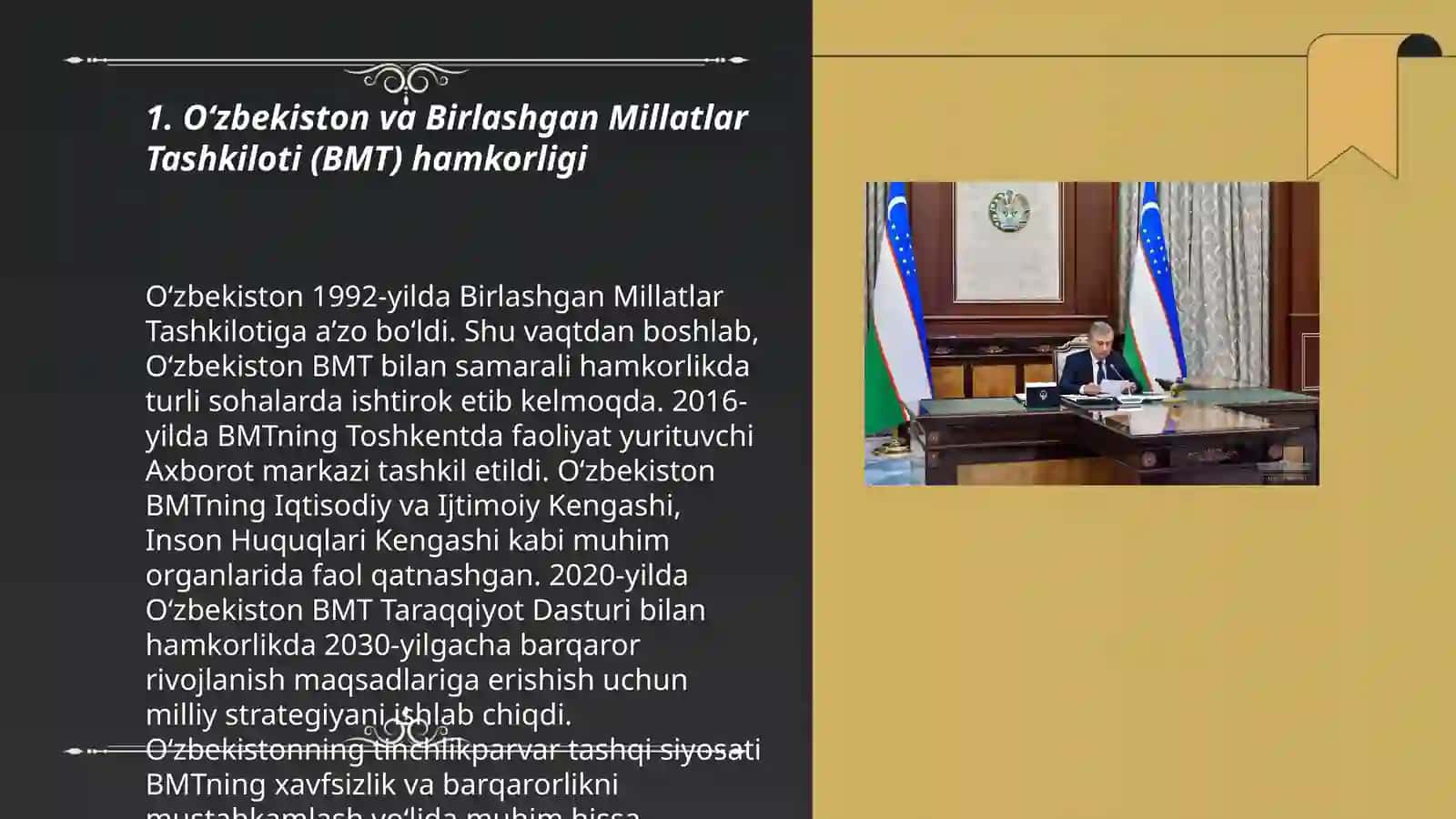Oʻzbekistonning xalqaro tashkilotlar bilan xamkorlik aloqalari 3