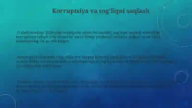 Korruptsiya va sog'liqni saqlash 3