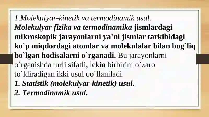 Molekulyar Kinetik Nazariyasi 3