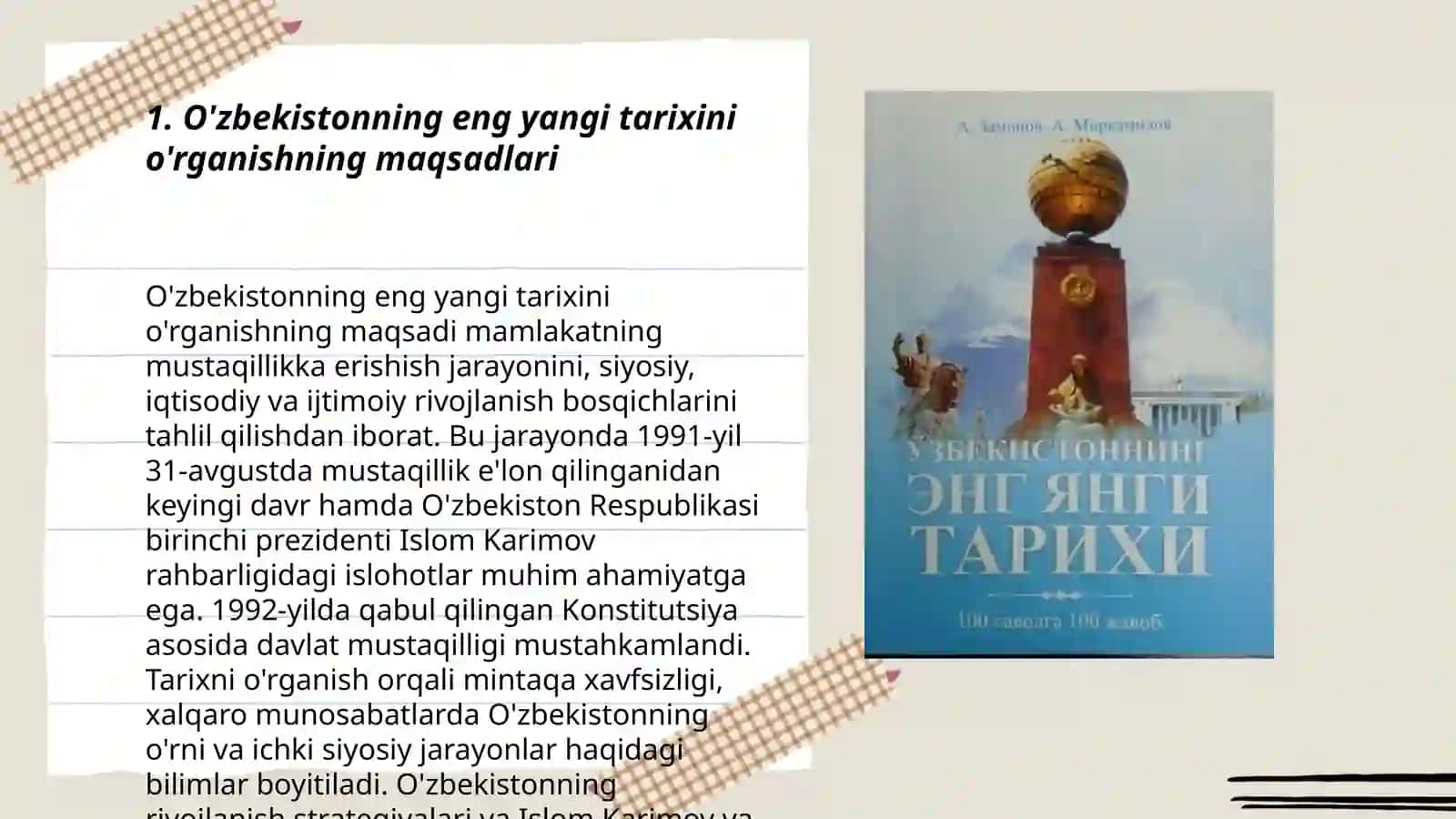 O'zbekistonning eng yangi tarixi 3