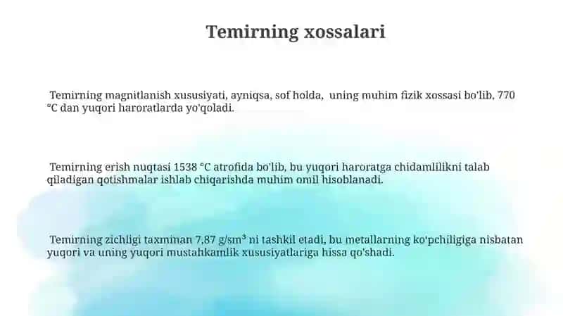 Temir va uning qotishmalari 3