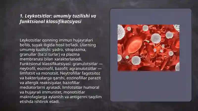 Leykotsitlar Fiziologiyasi 3