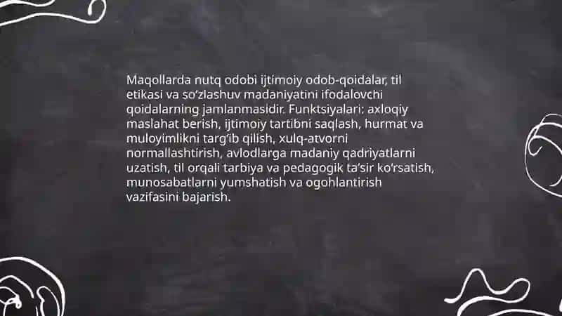Maqollarda Nutq Odobi 3