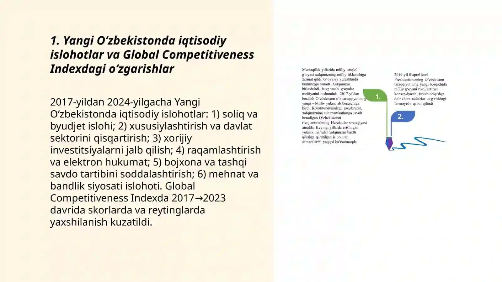 Yangi Oʻzbekiston ijtimoiy siyosiy iqtisodiyotida roʻy berayotgan oʻzgarishlarning xalqaro reyting indekslarda aks etishi 3