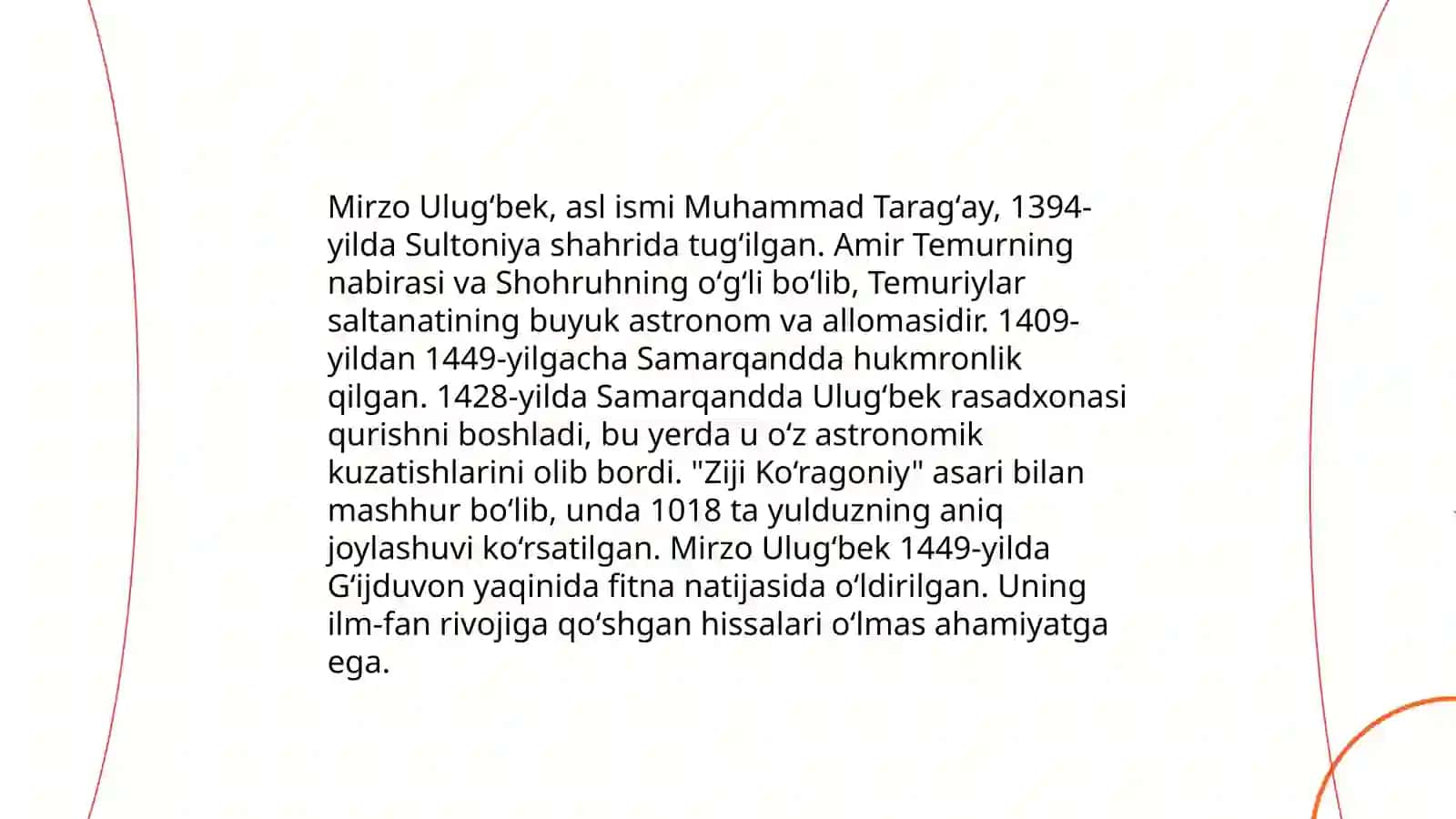 Mirzo Ulugʻbek davlat arbobi va buyuk olim 3
