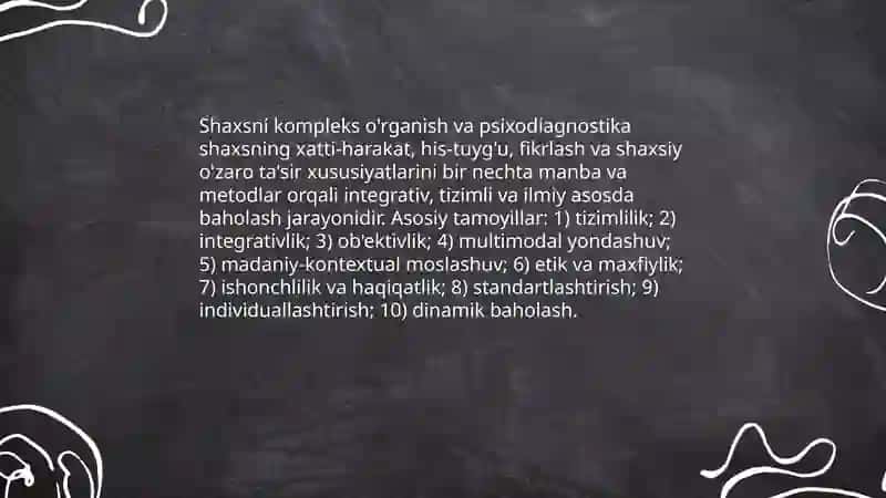 Shaxsni kompleks o'rganishning psixodiagnostik metodiklaari 3